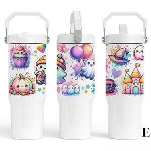 Halloween  30 oz Tumbler with flip straw, Horror Friends, Scary Horror Character